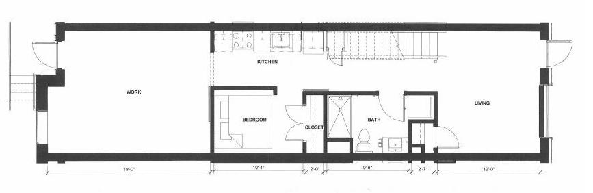 Live-work loft layout 1